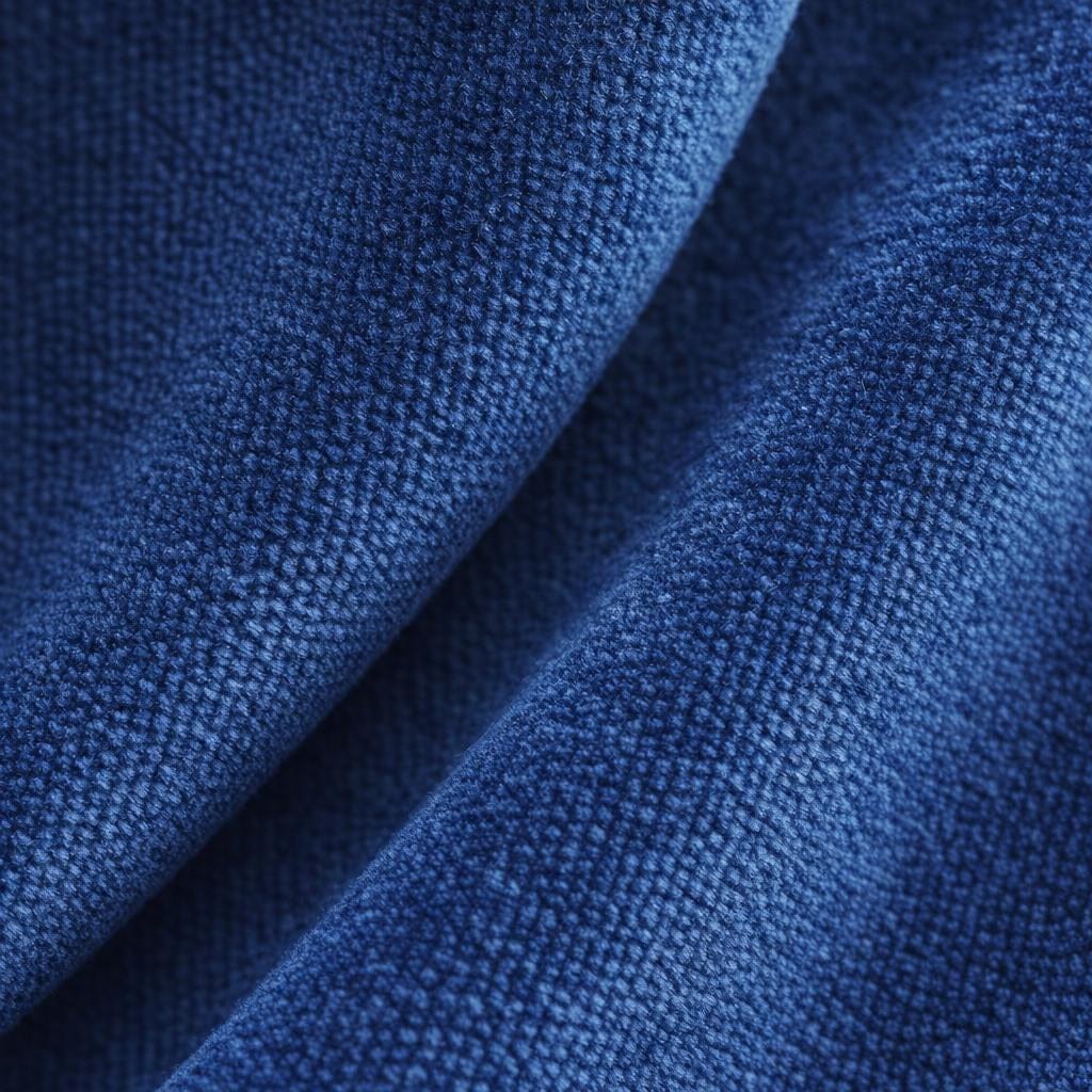 Rideau bleu roi velours