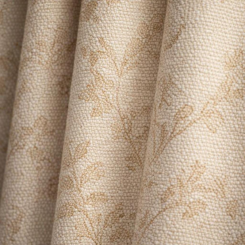 Rideau en velours beige