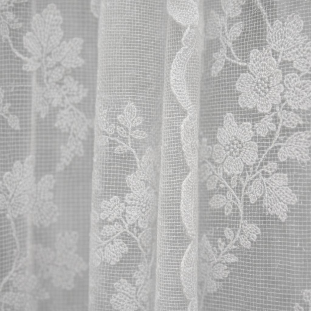 Rideau voilage blanc avec motif