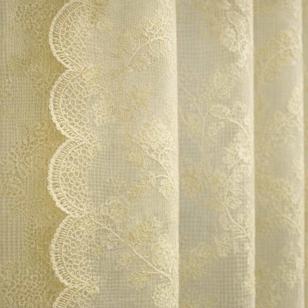 Rideau voilage jaune