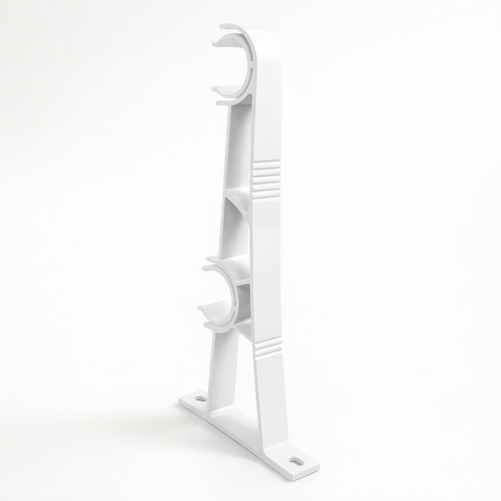 Support double tringle à rideau