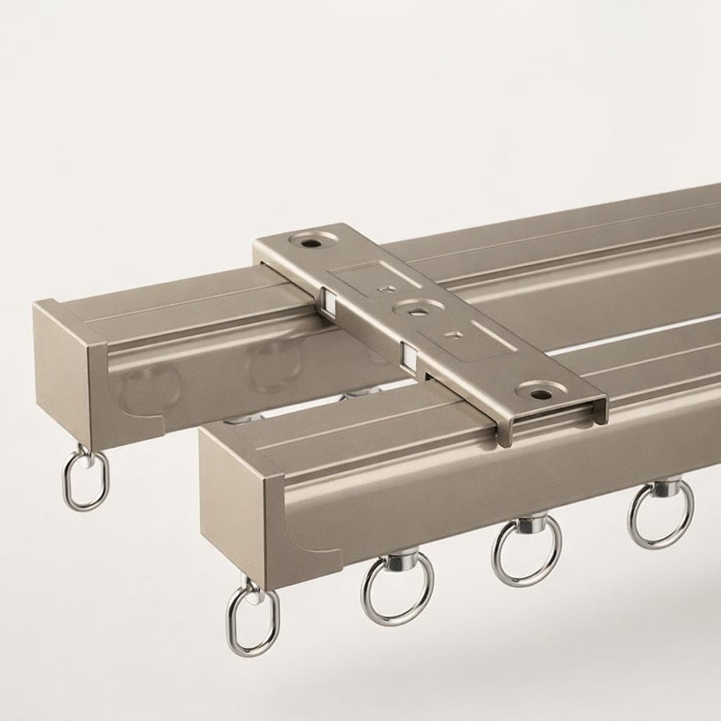 Double rail rideau plafond