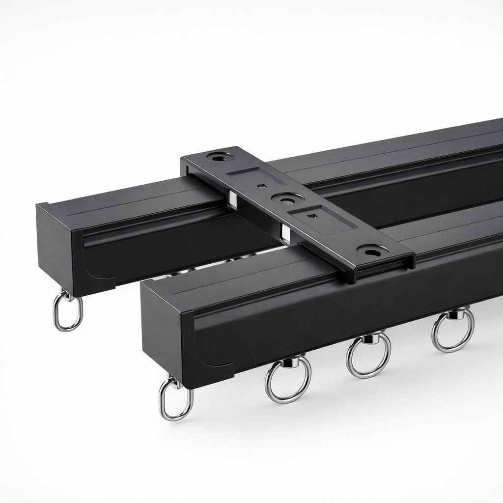 Double rail rideau plafond