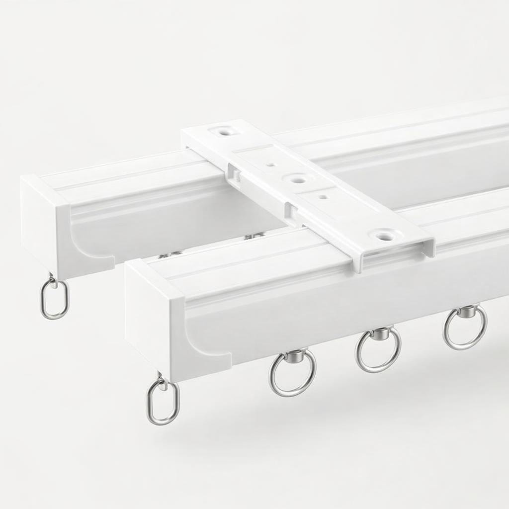 Double rail rideau plafond