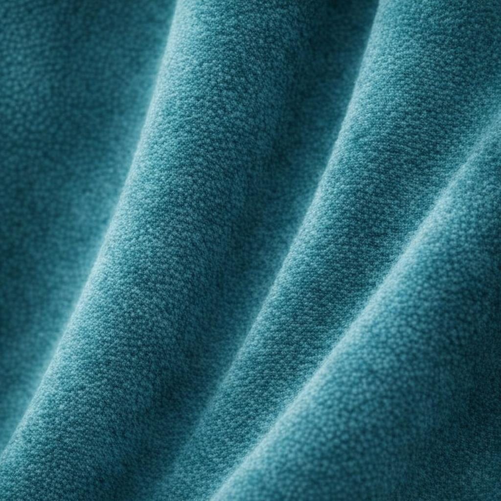 Rideau bleu canard velour