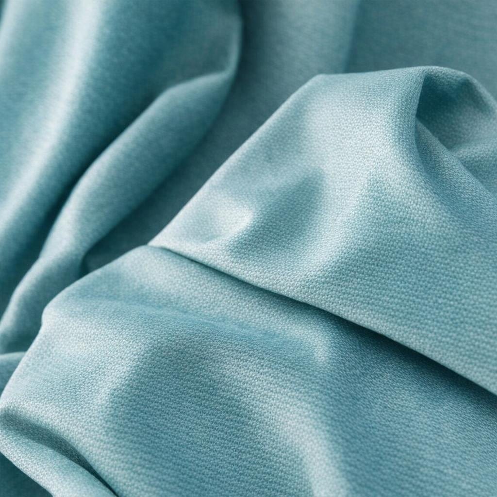 Rideau bleu ciel velours