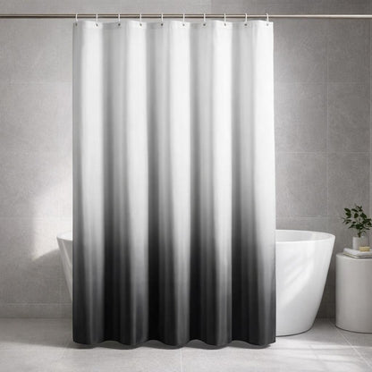 Rideau de douche blanc et noir