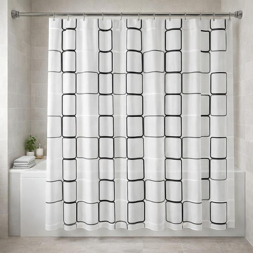 Rideau de douche transparent