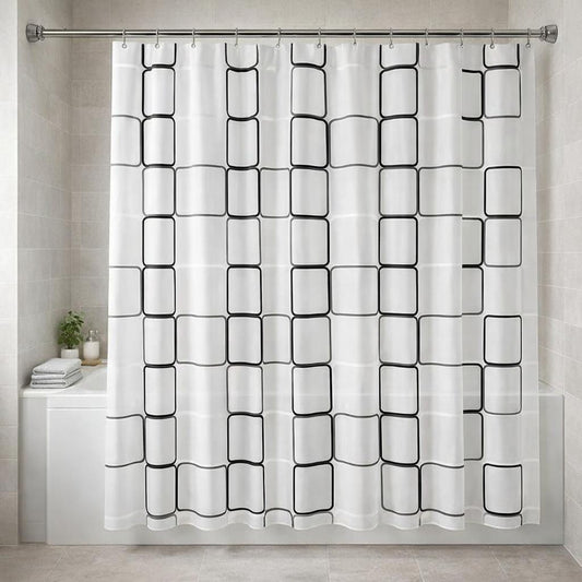 Rideau de douche transparent