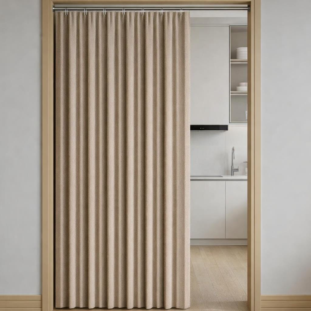 Rideau de porte d'entrée sans perçage