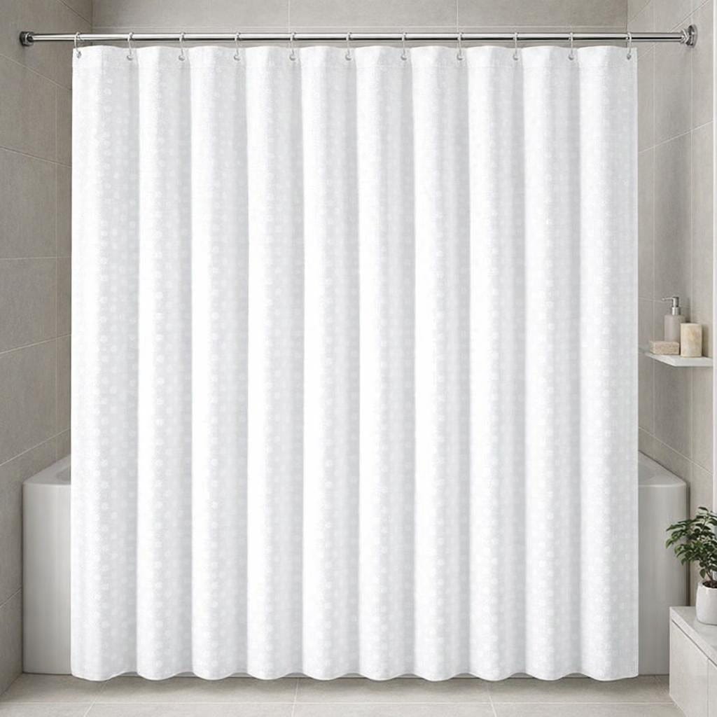 Rideau douche blanc