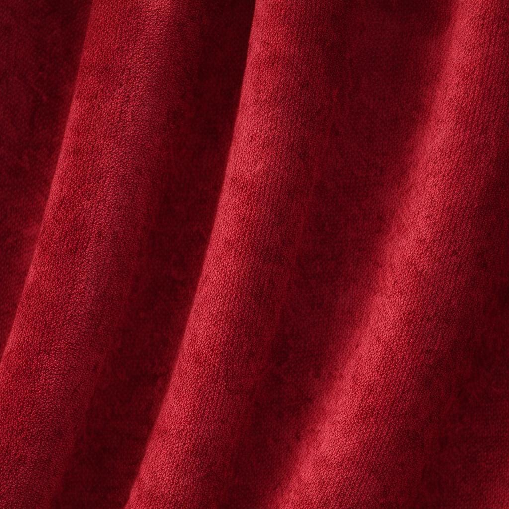 Rideau en velour rouge