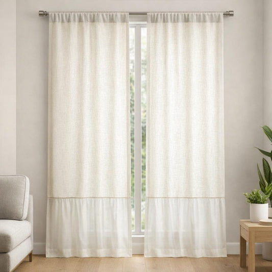 Rideau gaze de coton beige