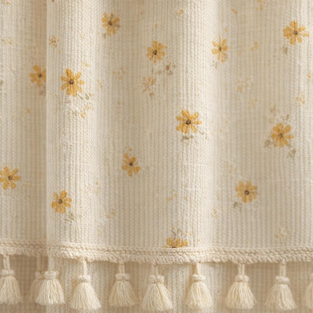 Rideau gaze de coton jaune