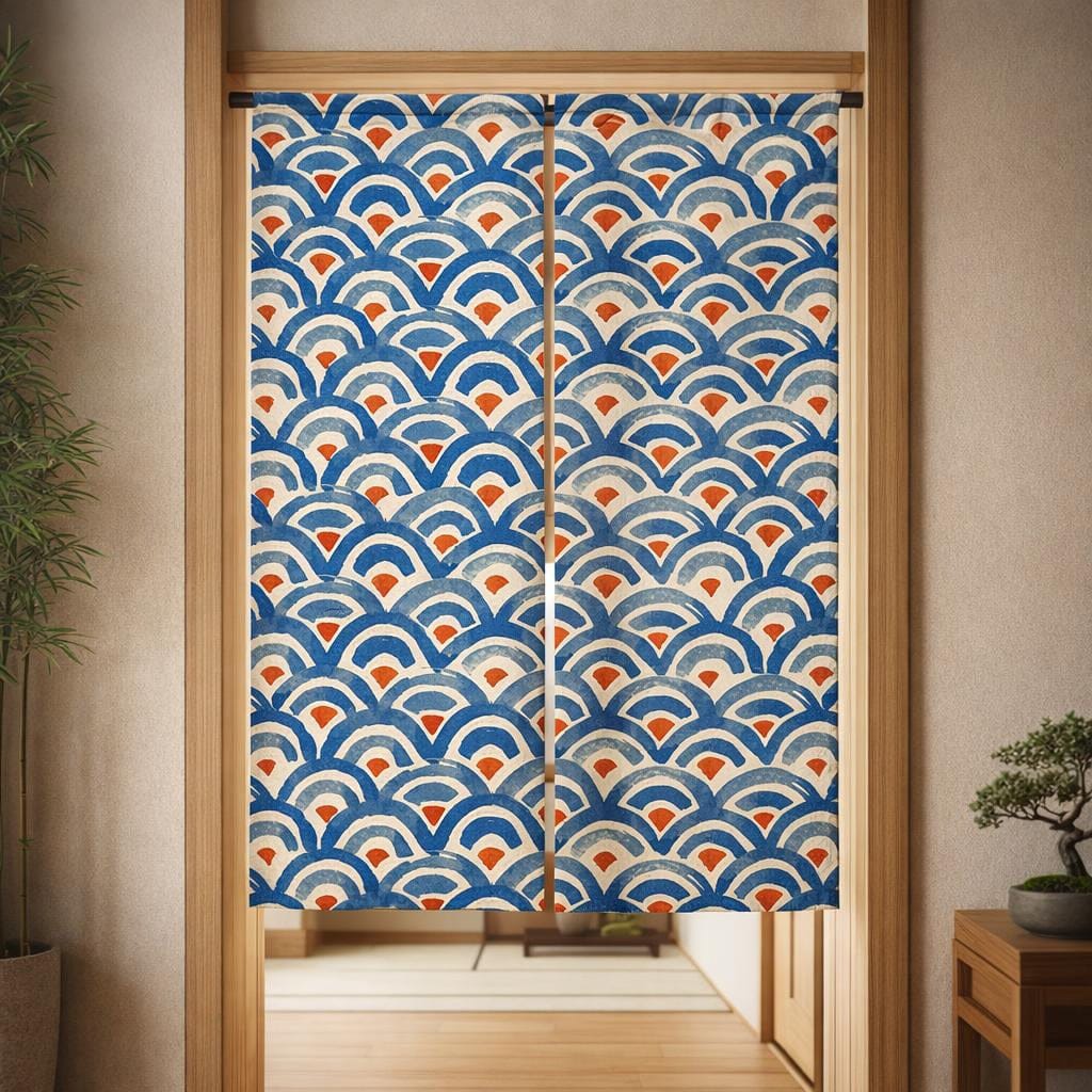 Rideau imprimé japonais