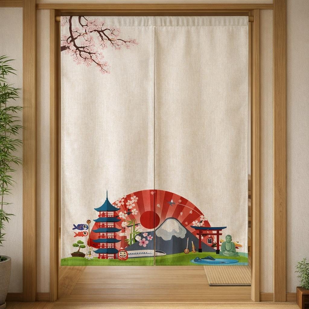 Rideau japonais blanc