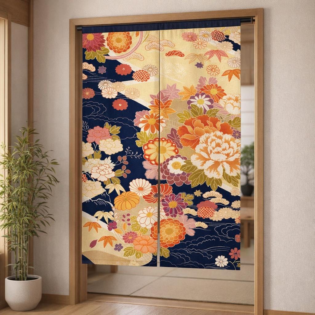 Rideau japonais court