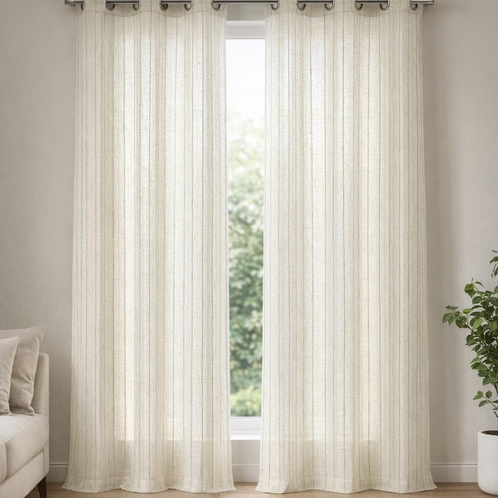 Rideau lin baie vitrée
