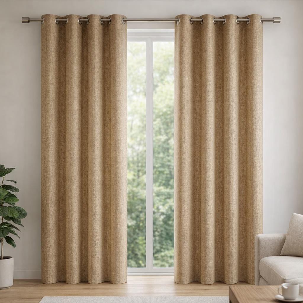 Rideau marron occultant