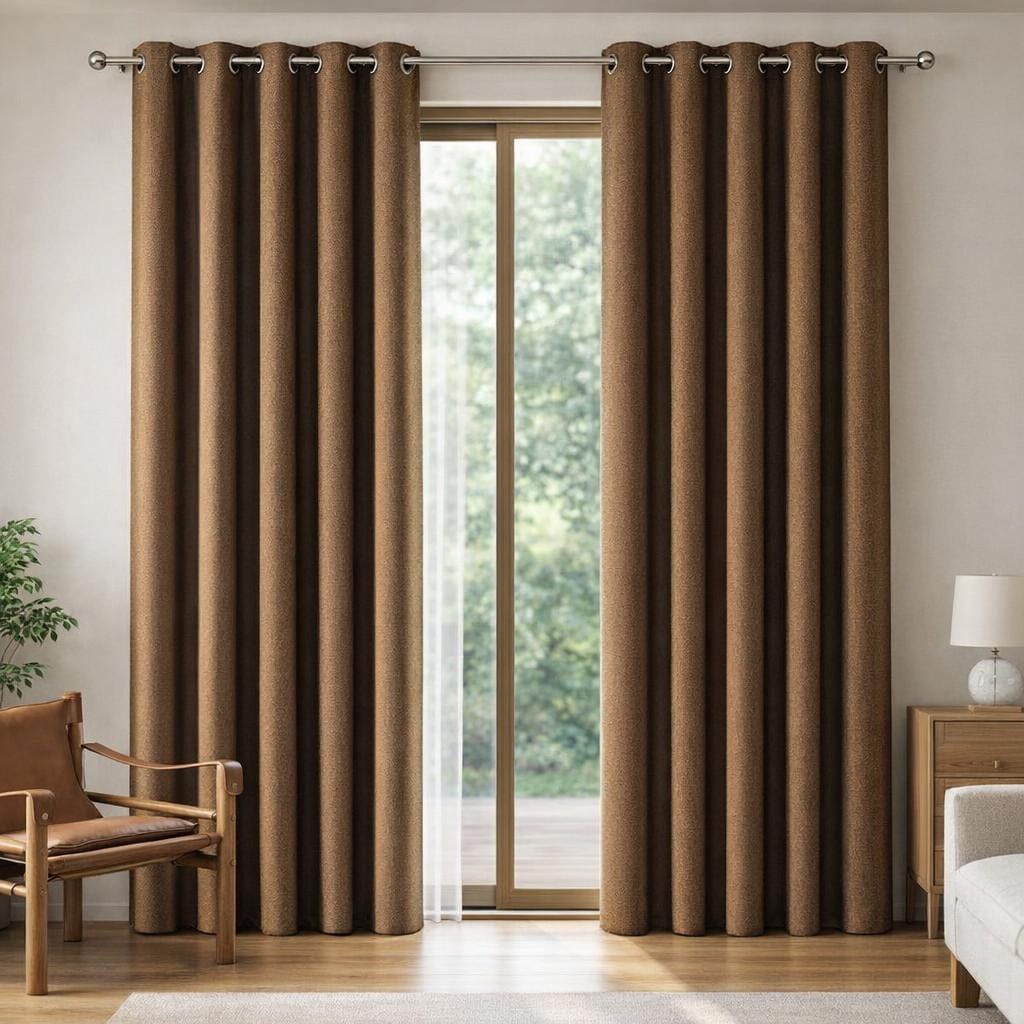 Rideau occultant à galon fronceur