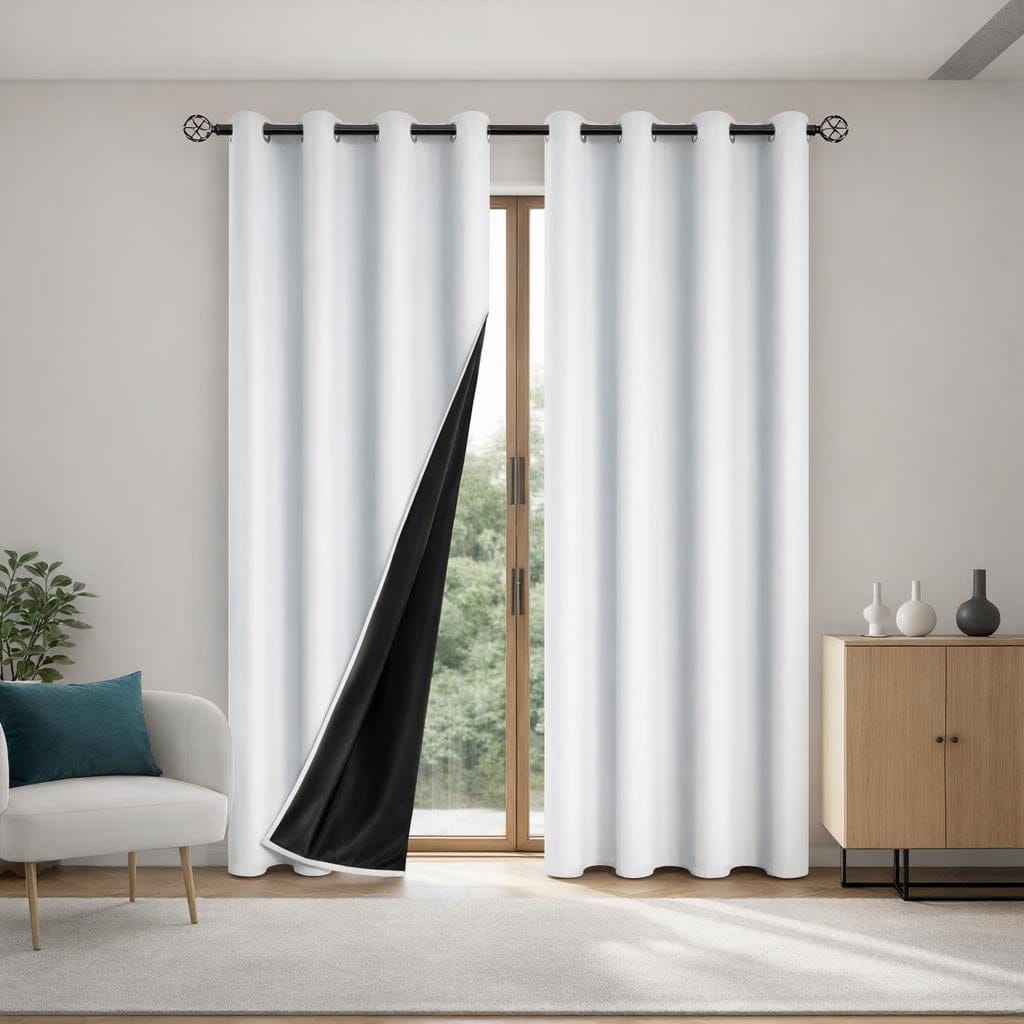 Rideau occultant blanc