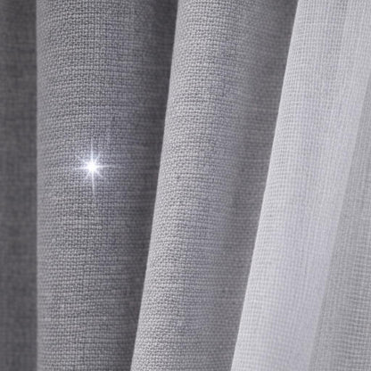 Rideau occultant et voilage sur meme tringle