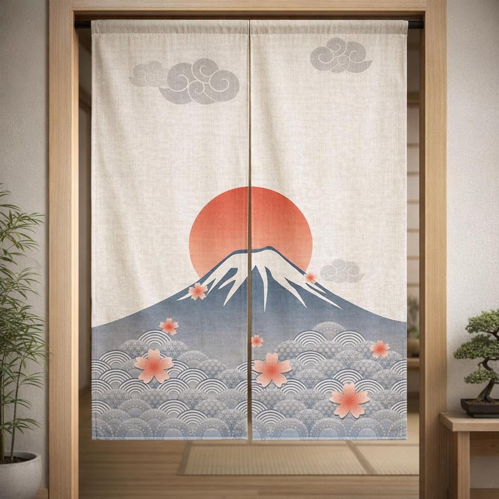 Rideau porte japonais