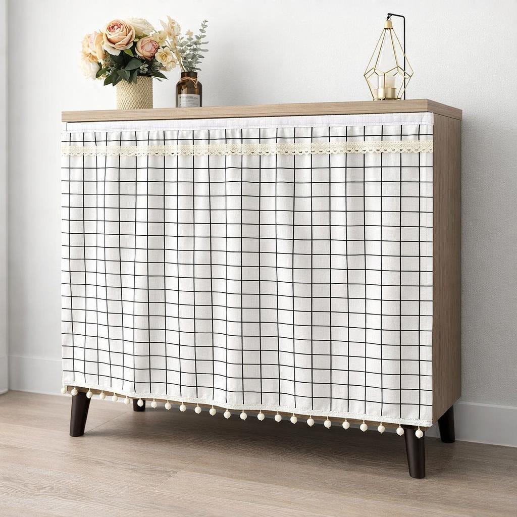 Rideau pour placard de salle de bain