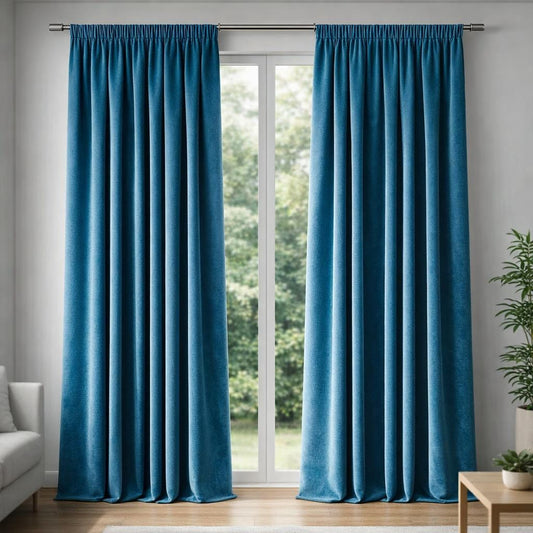 Rideau thermique bleu