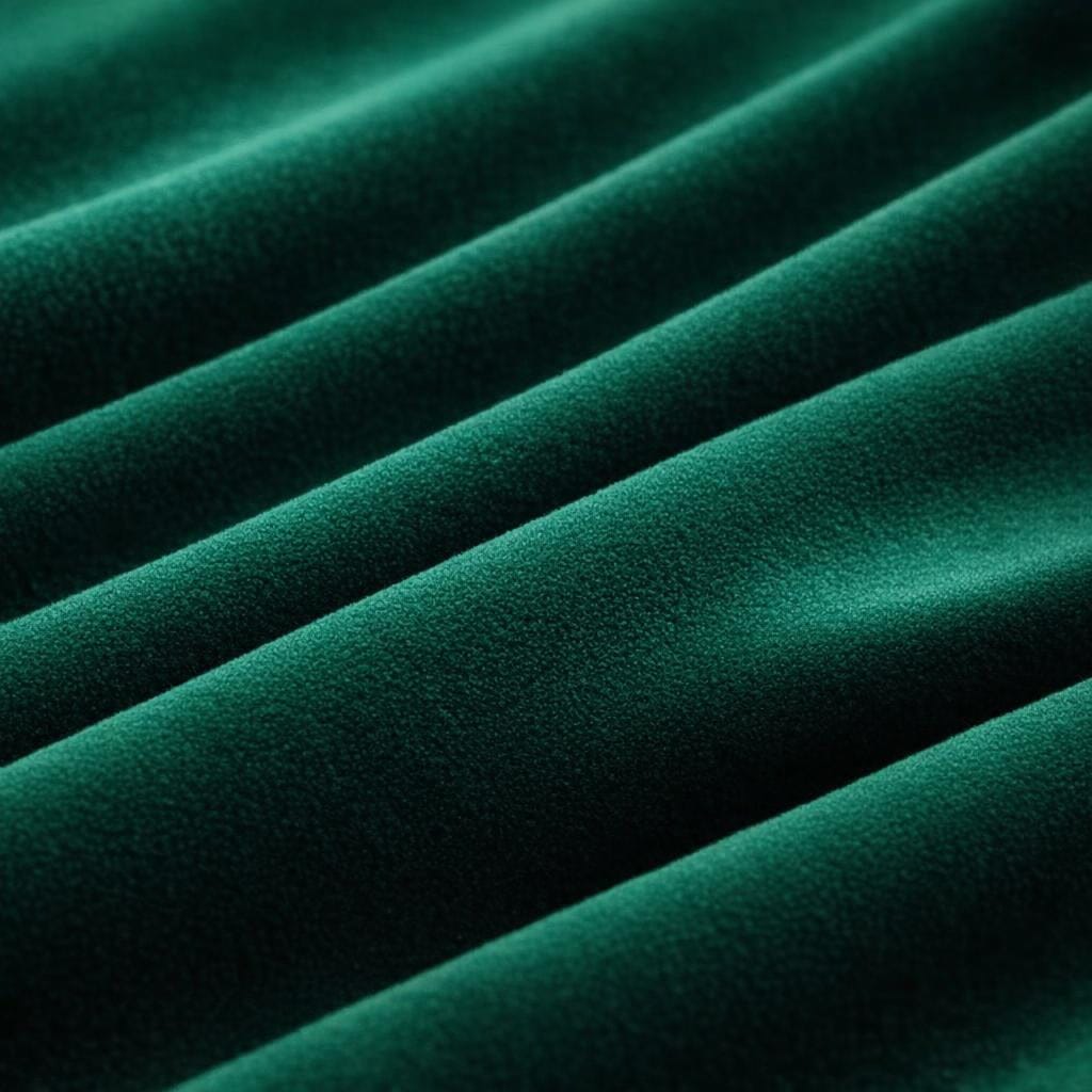 Rideau velour vert foncé