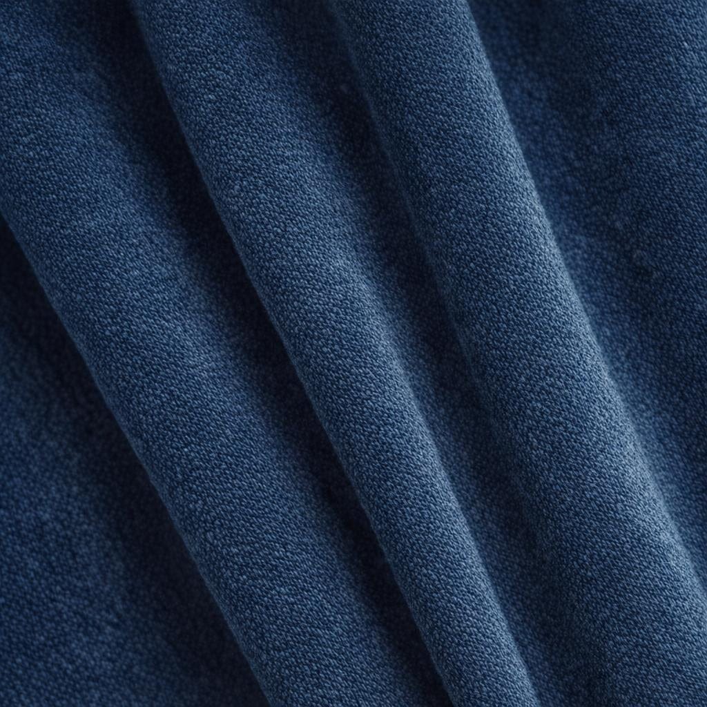 Rideau velours bleu nuit