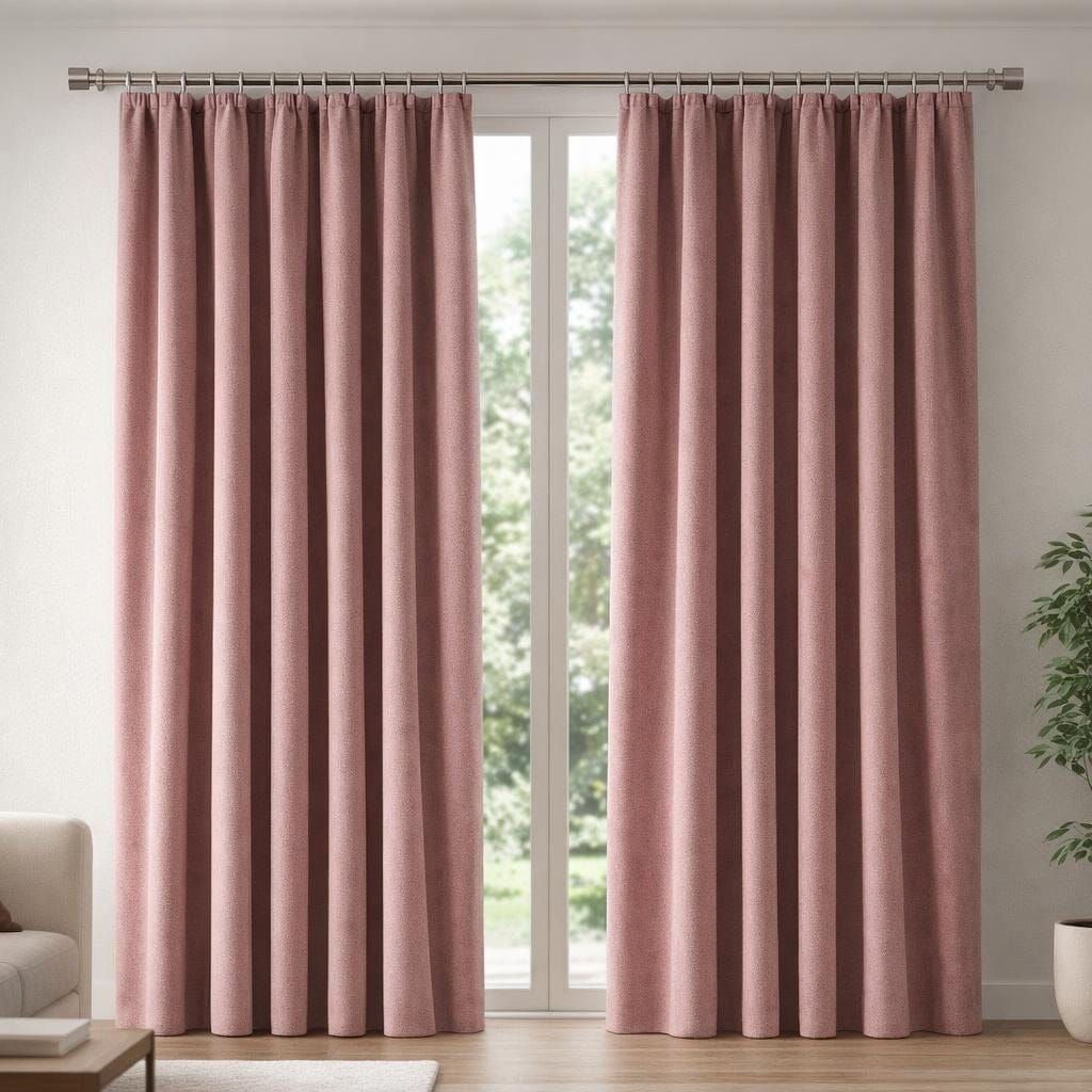 Rideau velours terracotta