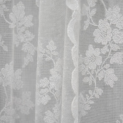 Rideau voilage blanc avec motif