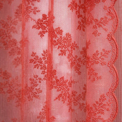 Rideau voilage rouge