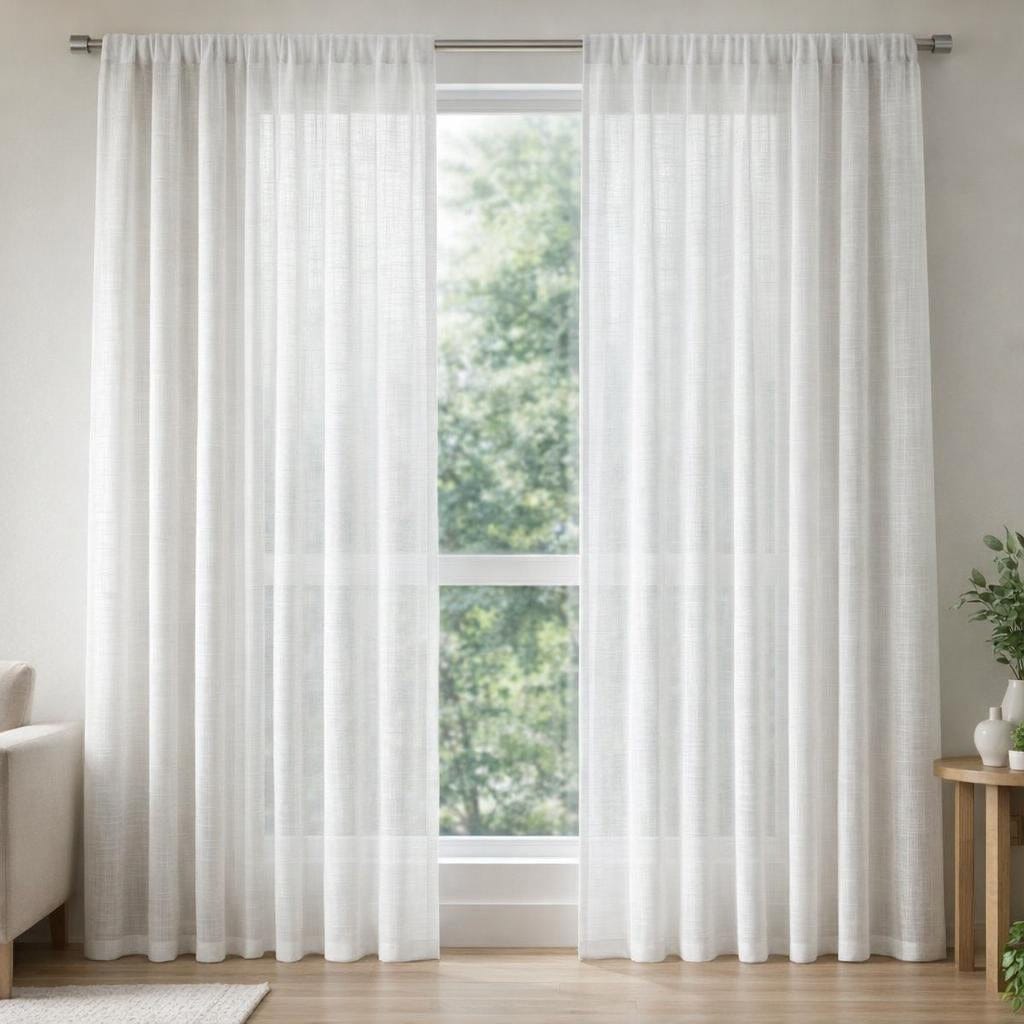 Rideaux voilages en lin