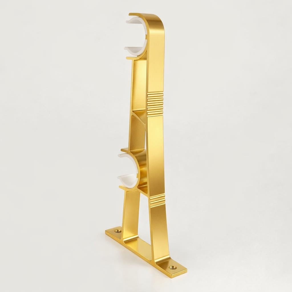 Support double tringle à rideau