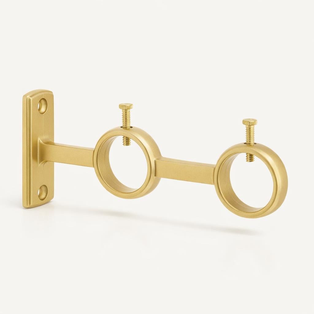 Support double tringle rideau