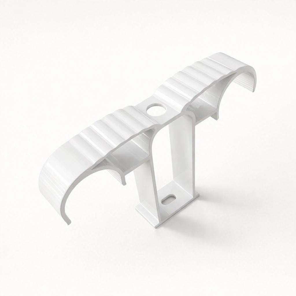 Support tringle rideau double plafond