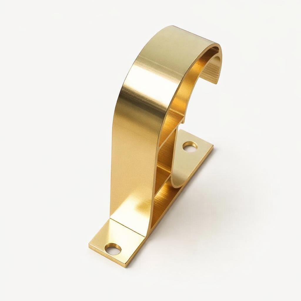 Support tringle rideau plafond