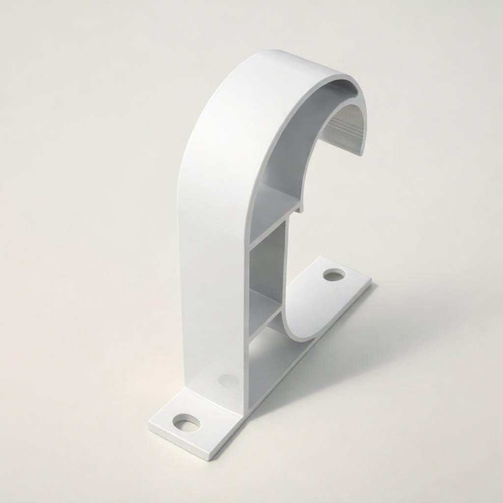 Support tringle rideau plafond