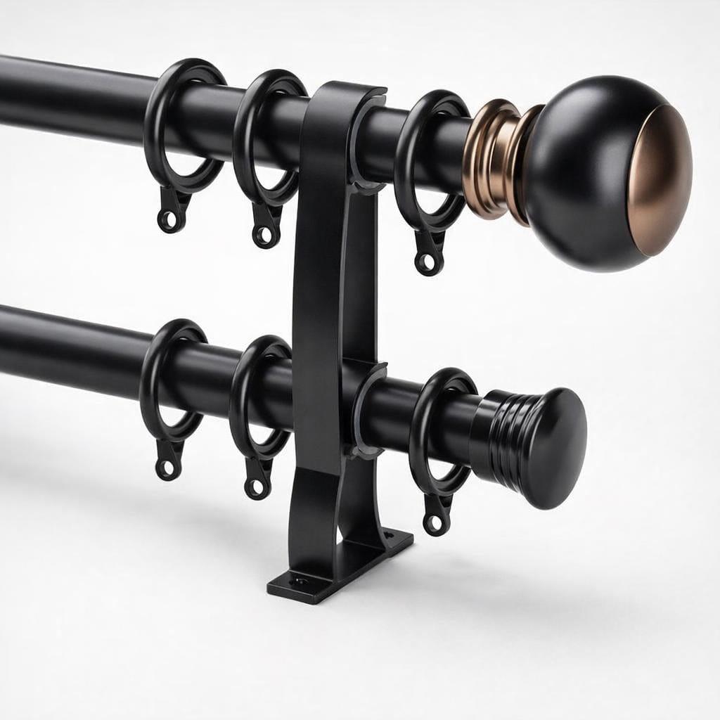 Tringle à rideaux double